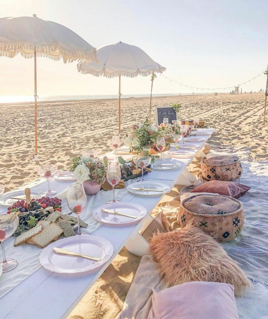 private picnic bachelorette hen party night luxury beach Ayia Napa Cyprus by the sea