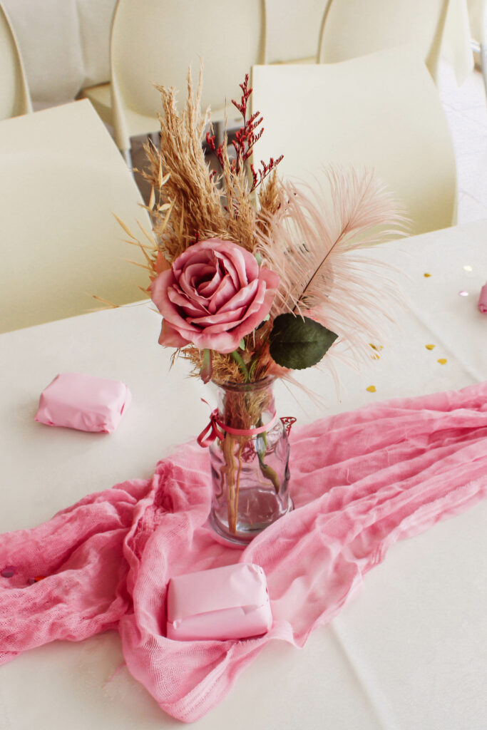 Cyprus christening baptism decoration rental hire paphos Nicosia larnaka pink wedding church
