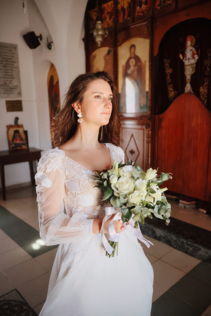 bride in a white dress wedding Cyprus Protaras package venue private symbolic official