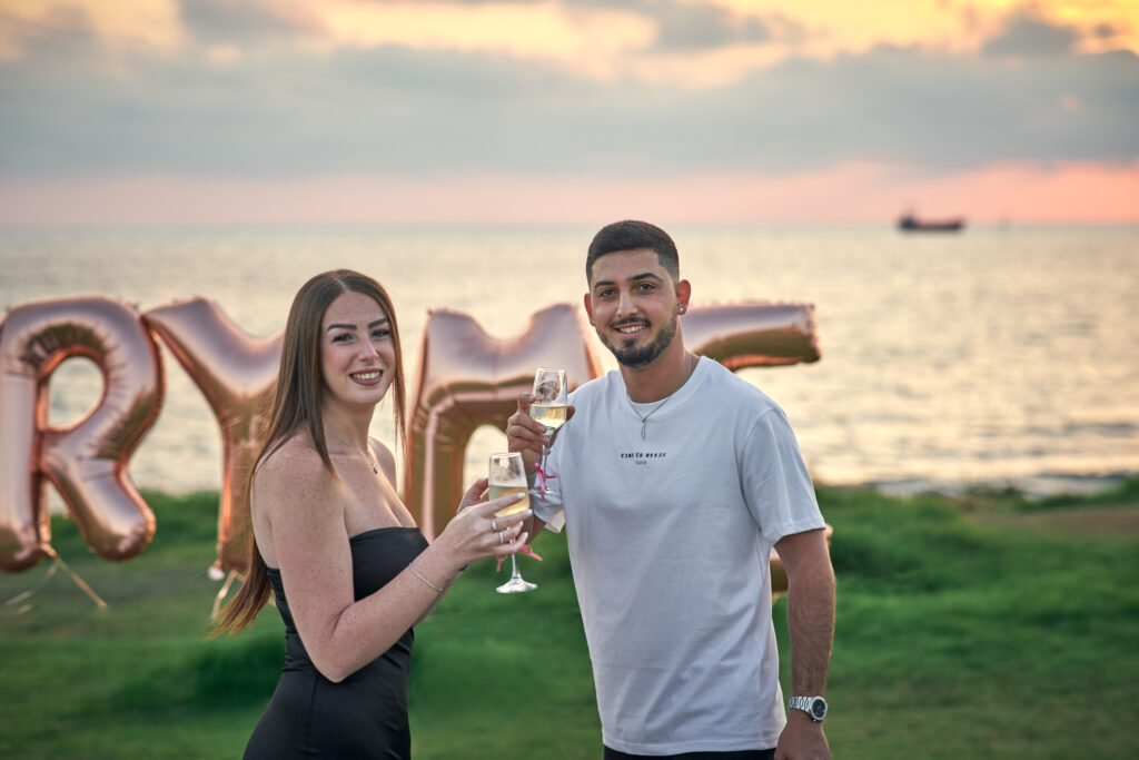sunset surprise marriage proposal engagement marry me Cyprus Ayia Napa Paphos