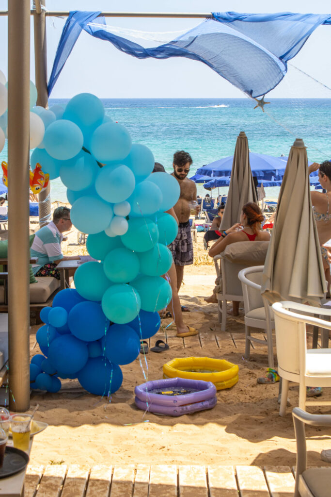 balloon arch party blue ocean sea decoration hire rentals Cyprus the best