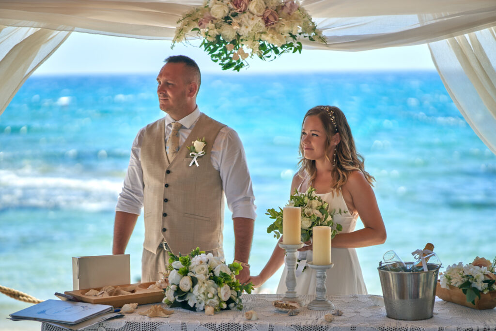 Ammos Kampouri romantic wedding ceremony decoration hire all iclusive package Ayia Napa symbolic official town hall
