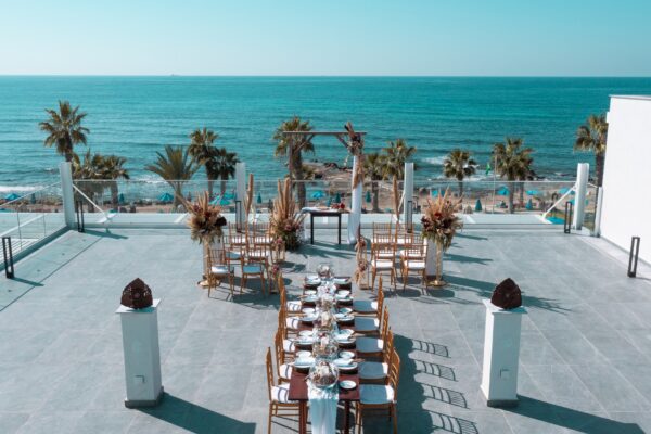 Kefalos beach hotel wedding venue Paphos Cyprus planner package all inclusive decorations hire rental