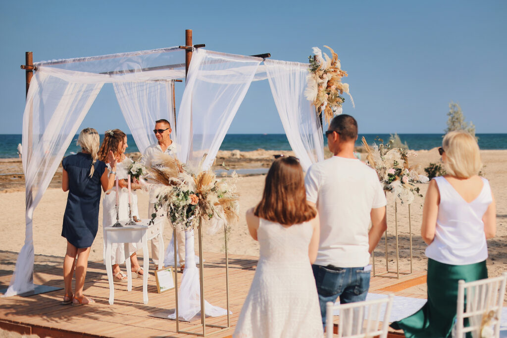 Ayia Triada Cyprus beach wedding cermony