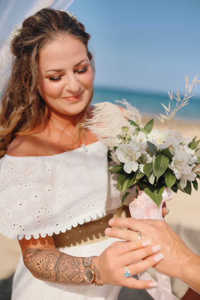 Cyprus wedding beach ceremony