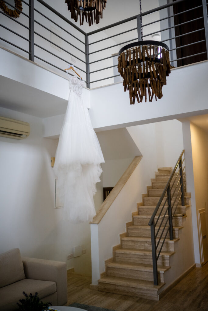bridal dress villa photoshoot Cyprus