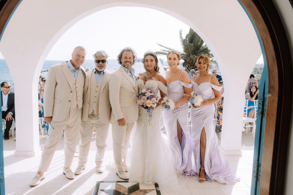 bride groom best men bridesmaids Cyprus Ayia Napa
