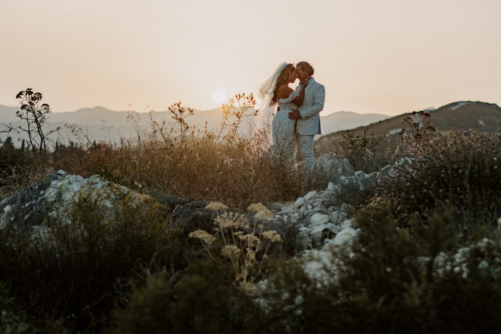 sunset bride and groom photoshoot Cyprus Lefkara