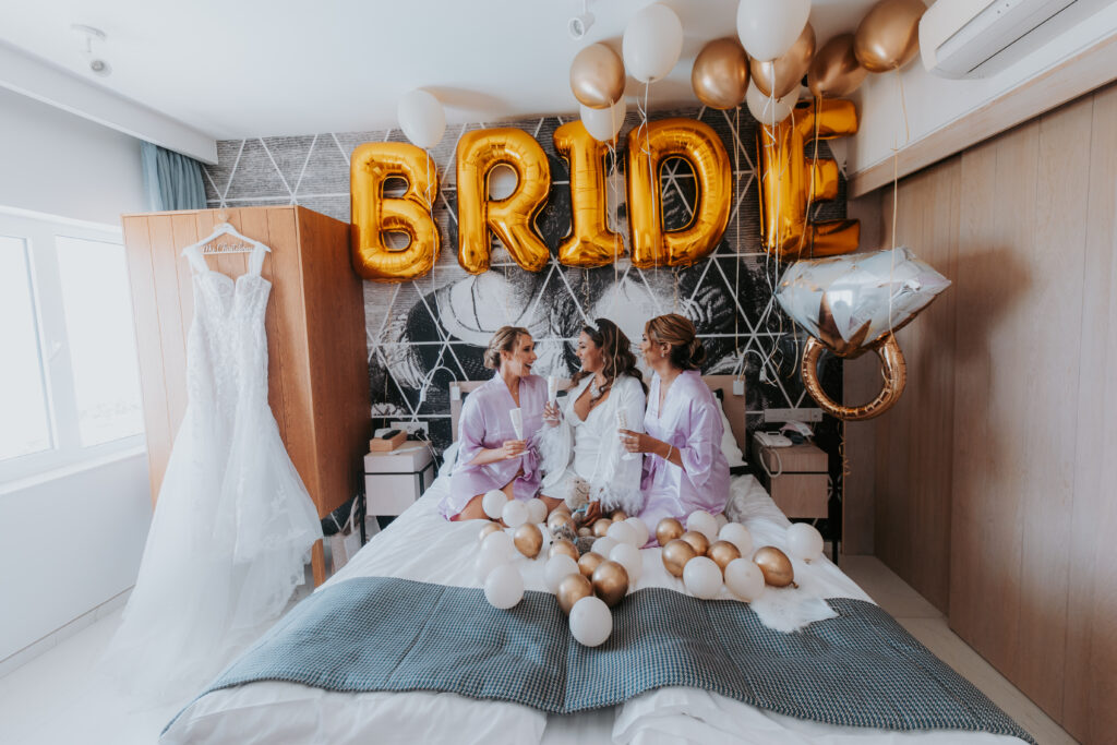 bride bridesmaids hotel party Cyprus Protaras