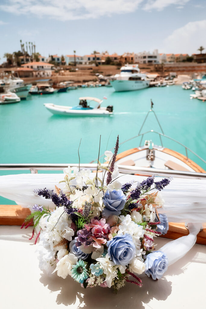 Cyprus boat wedding symbolic ceremony Ayia Trias cruises Protaras svadba na lodi sobáš pri mori