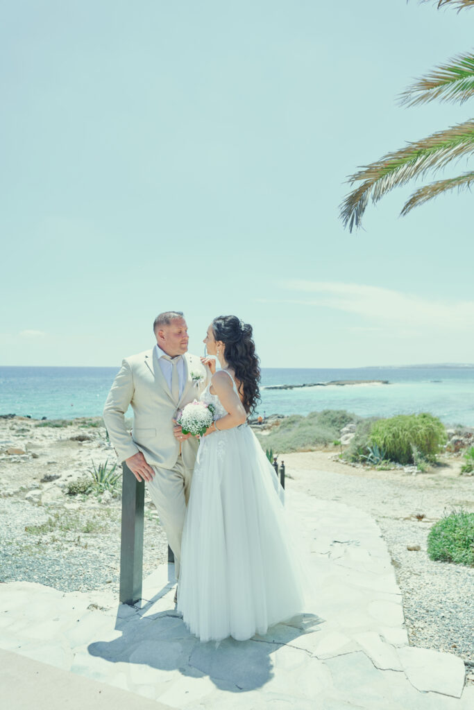Ayia Thekla Sirens beach Cyprus intimate wedding ceremony