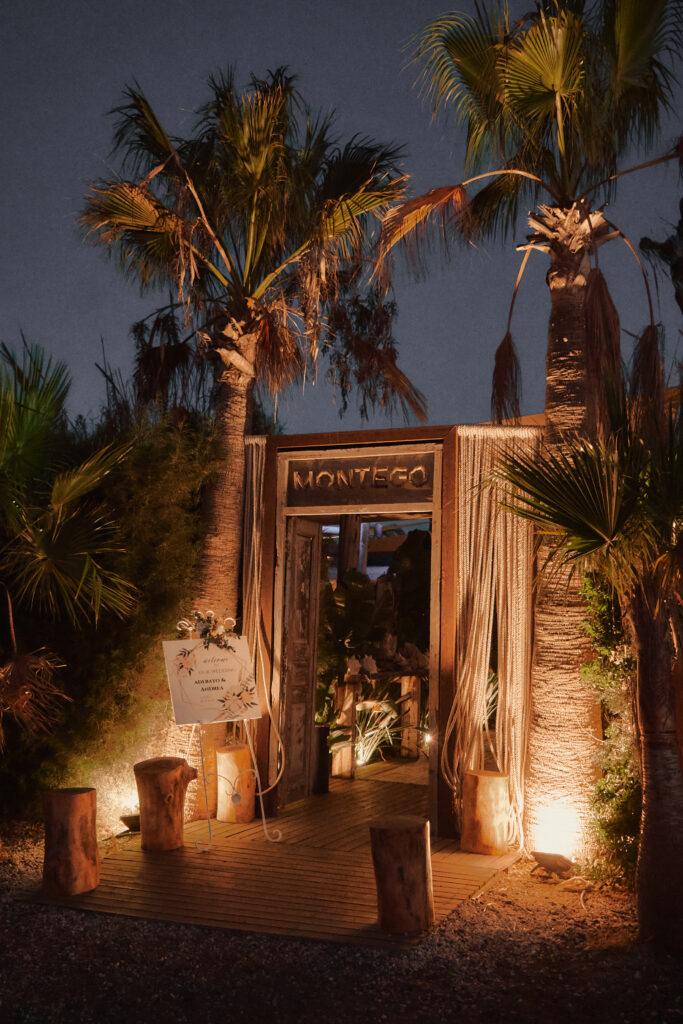 night photograph of Montego venue in Cyprus