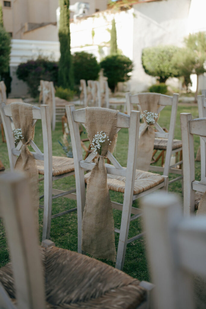 detailed photoshoot on rustic wedding decor rental in Cyprus