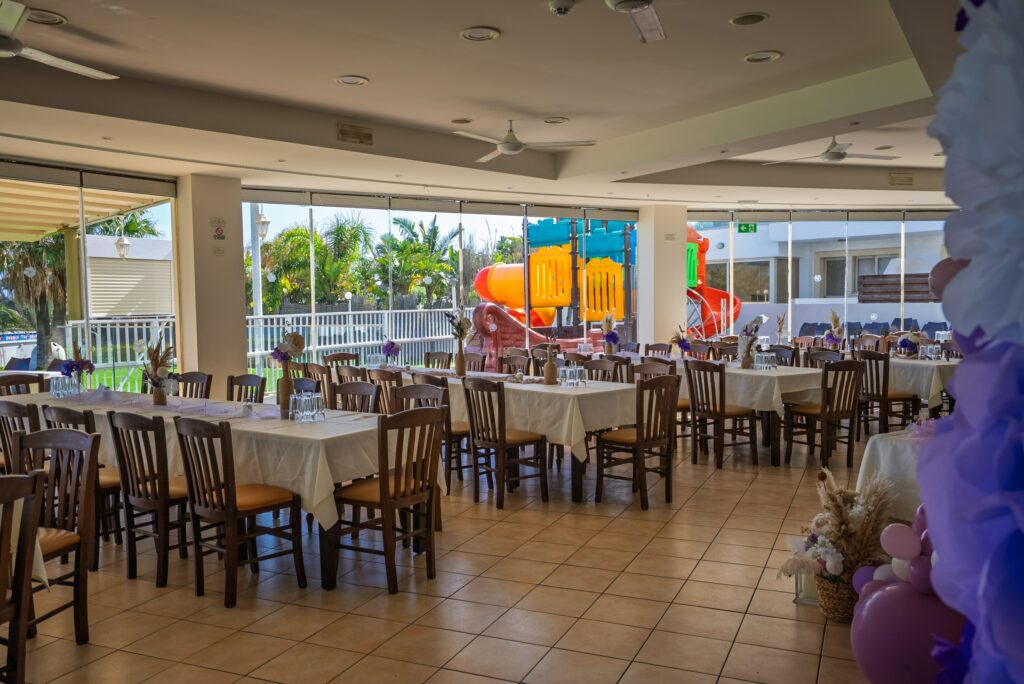 Polyxenia Isaac restaurant Pernera christening decoration hire company in Cyprus